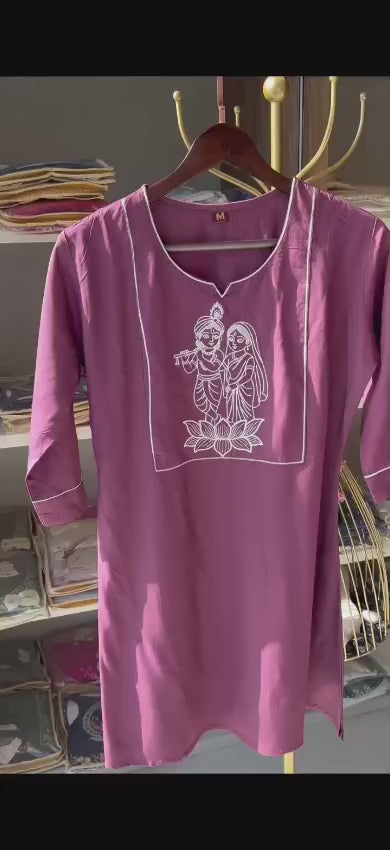 Plum Purple Embroidered Co-Ord Set for Women
